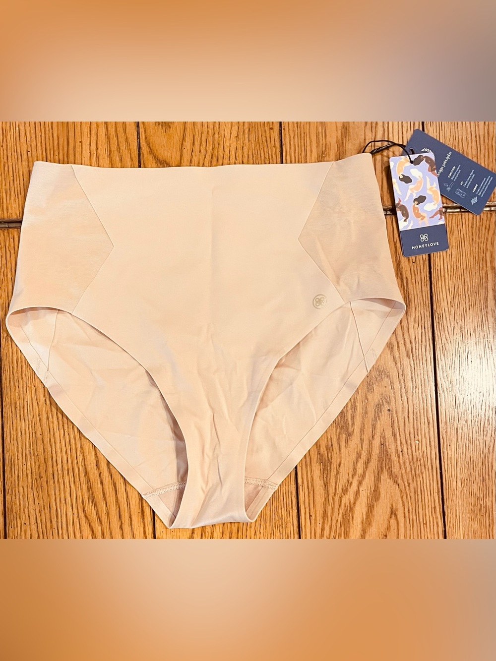 NWT Honeylove Crossover Brief, size small, color sand